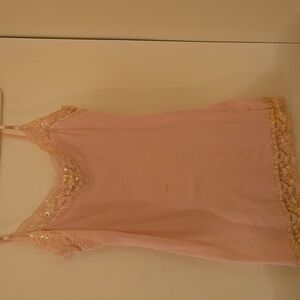 Pink lace tank top